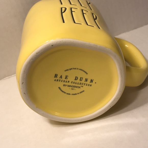 Rae Dunn Peep Peep Ceramic Mug Set Yellow - Picture 7 of 14